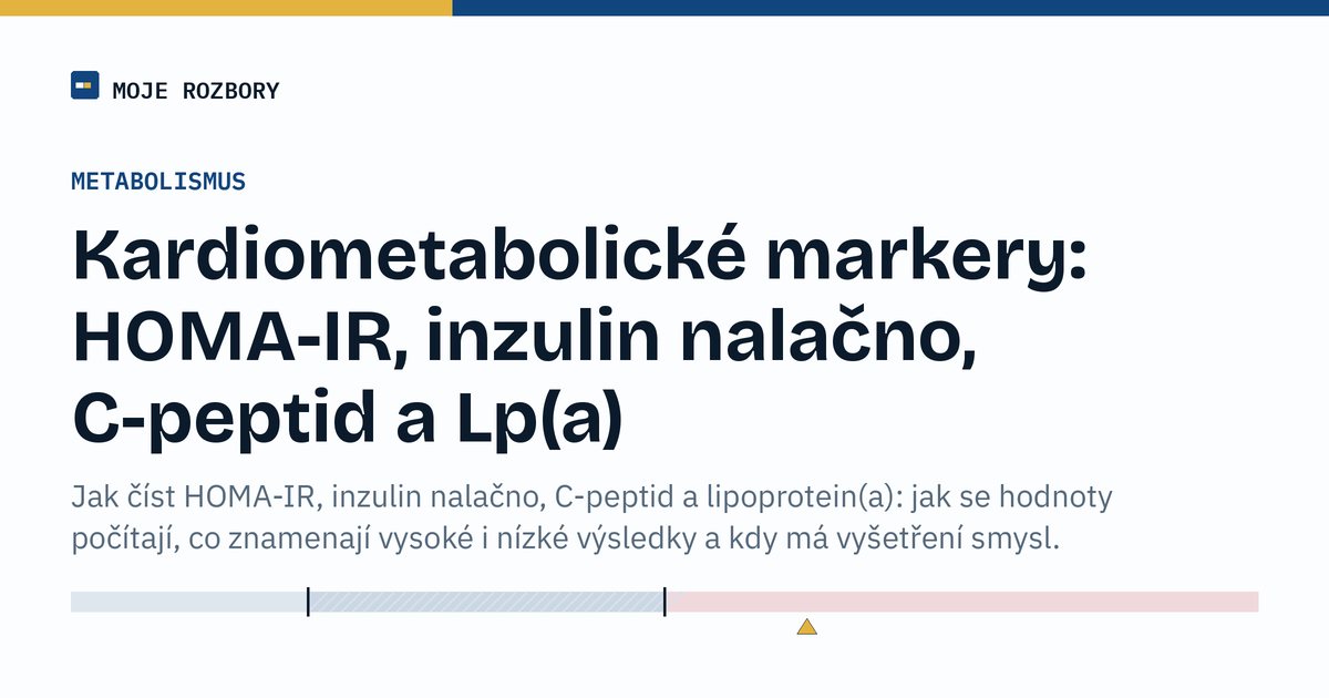 Kardiometabolické markery: HOMA-IR, inzulin nalačno, C-peptid a Lp(a)
